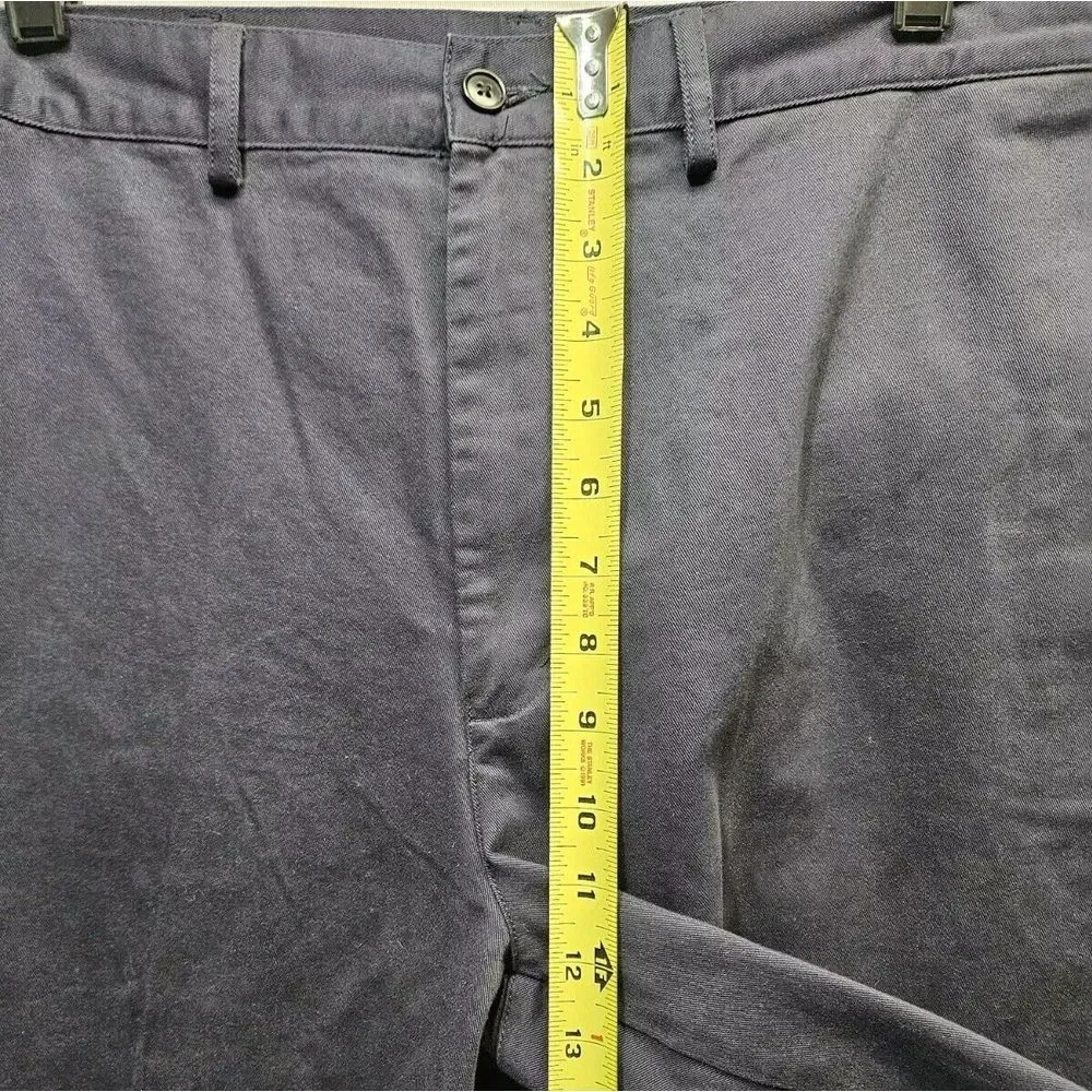 Lands End Chino Dress Pants 34x30 Regular Fit Navy Blue‎ Classic Preppy Golf
